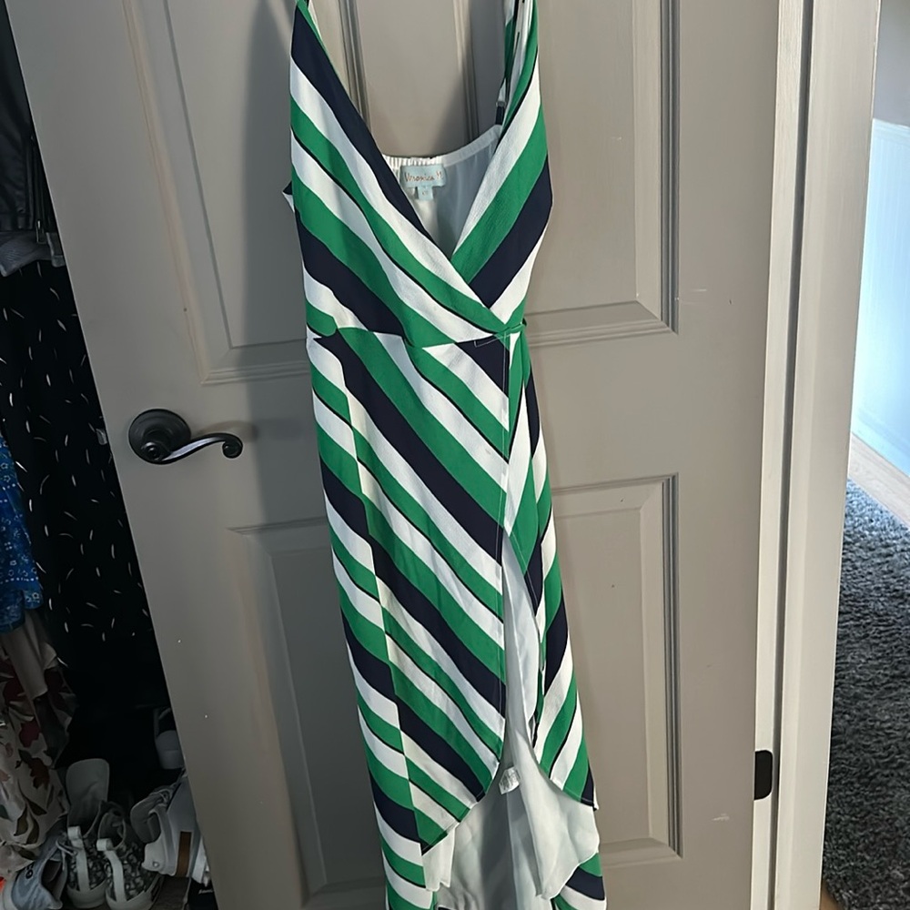 Veronica M striped wrap dress